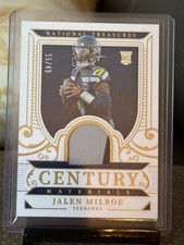 2025 Panini National Treasures - Century Materials Jalen Milroe #CM-JME Gold /49