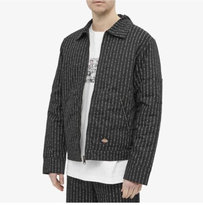 END. × Dickies Eisenhower Jacket END X Dickies Men's Insulated Lined Pinstriped Eisenhower Jacket