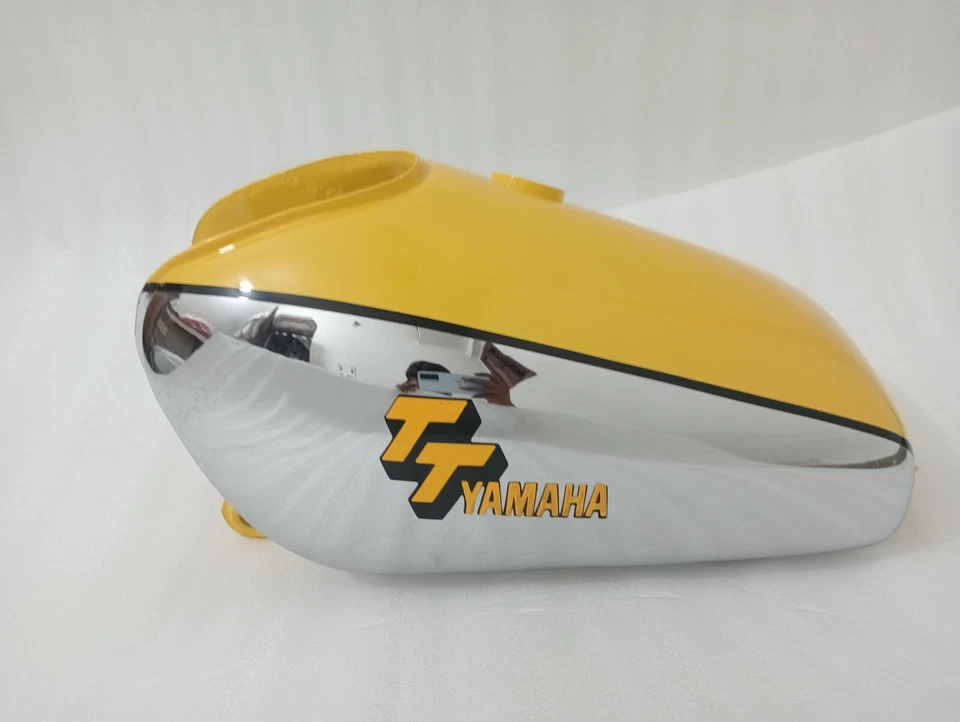 YAMAHA XT TT 500 AMARILLO Y PINTADO CROMO TANQUE GASOLINA ACERO 1N5, 1977) |Apto para Foto 2 de 4