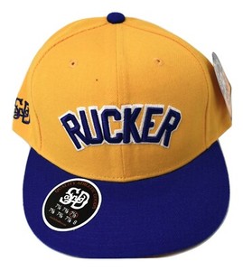 blue and yellow fitted hats