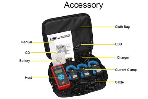 Three Channel Clamp Leakage Current Monitor Recorder AC Clamp Current Tester - Picture 5 of 5