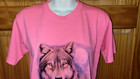 Vtg JERZEES Wolf American Indian Youth Pink Tee T-Shirt 18/20 XL Unisex — photo 2