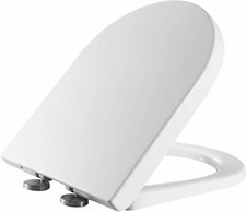 UF Toilet Seat Round for HOROW HWMT-8733 Compact Toilet Easy Clean Change Hinges