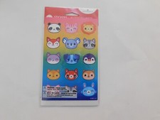 54 American Greetings Animal Face Stickers- Cute- Colorful- New