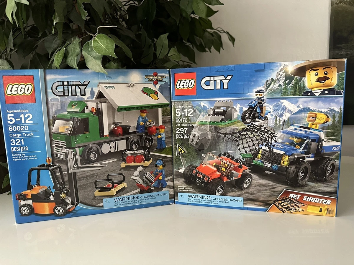 LEGO City Set 60020 Cargo Truck 60172 Dirt Road Pursuit Building Toy