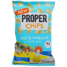 Properchips | Salt & Vinegar Chips - Lentil Chips | 16 x 85g