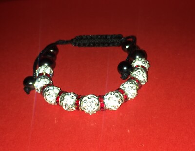 Diamant verstellbarer Akkord Armreif Armband Magnet Perlen am Verschluss