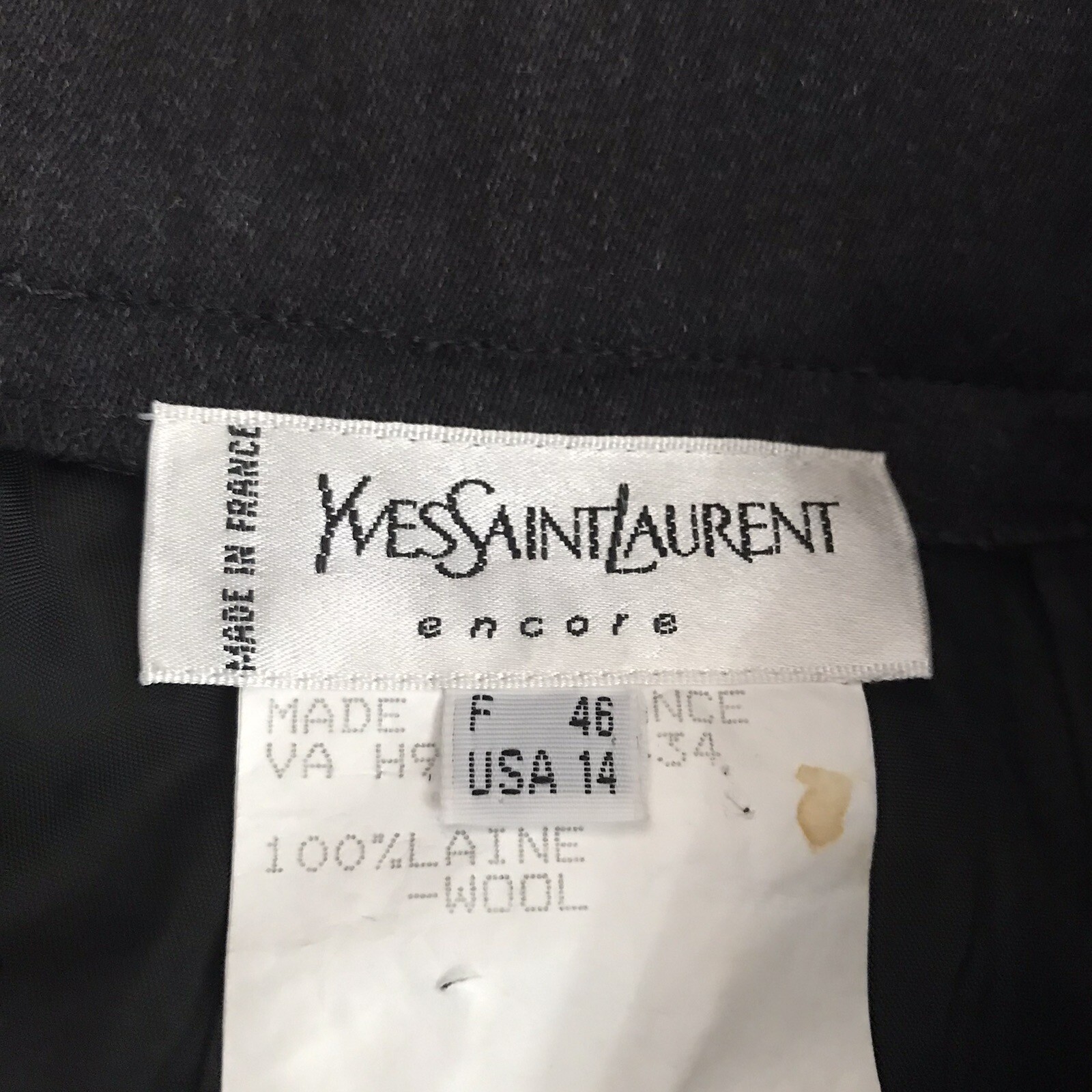 Gonna Yves Saint Laurent Lana Grigia 14 Francia