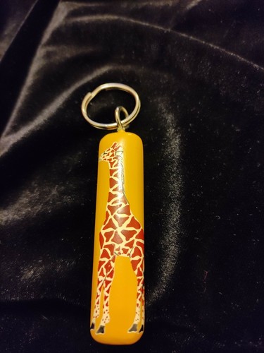 Süßer Schlüsselanhänger Giraffe ca. 3" aus Kenia