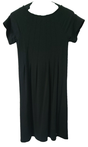 J. Jill Black Pullover Dress Sz XS Stretch Knit A-Line Pleated Bust - Picture 2 of 3