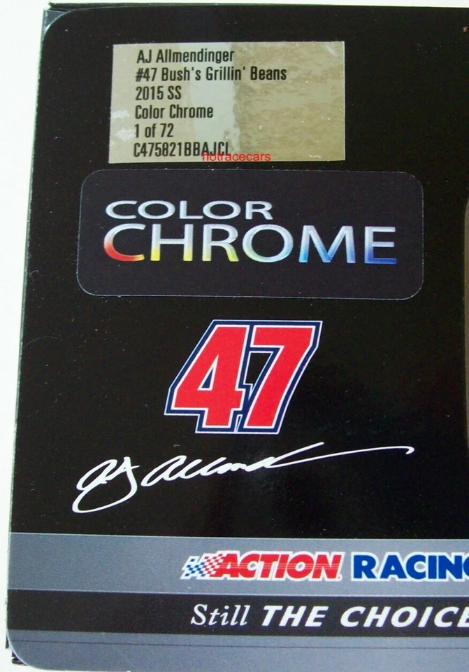 AJ Allmendinger 2015 Bush's Grillin Beans #47 Chevy color cromo 1/24 NASCAR nuevo Foto 4 de 4