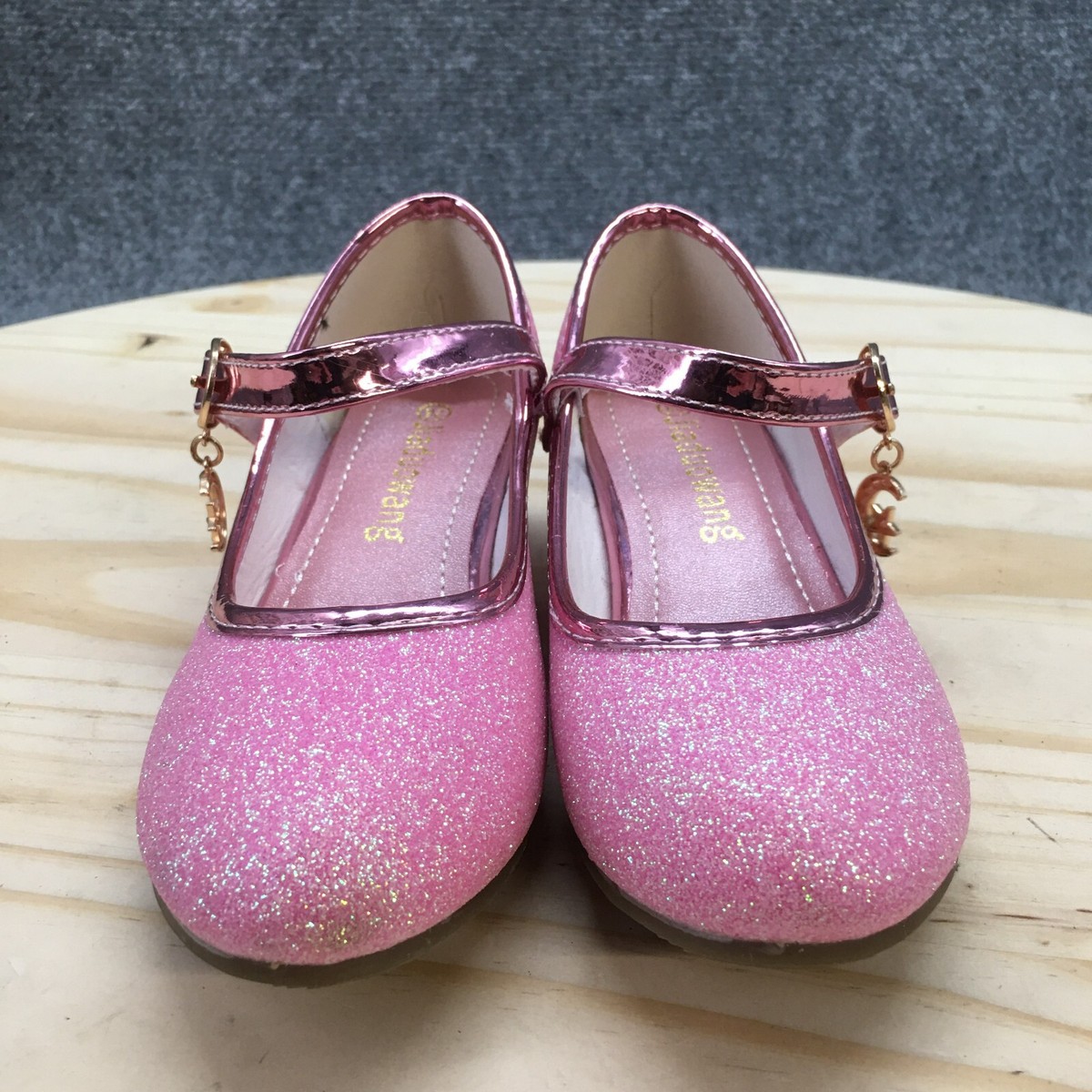 Jiaduowang Shoes Toddler 28 Dress Mary Jane Pink Buckle Glitter