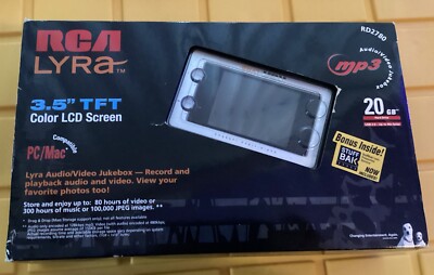 RCA Lyra 3.5'' Color LCD Screen Audio Video MP3 Jukebox 20GB NEW Free Shipping