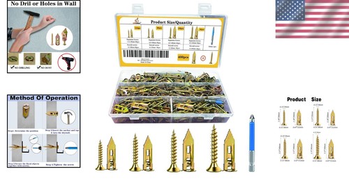 Kit de pernos de anclaje para paneles de yeso chapados en zinc - Fácil instalación, no requiere perforación - Imagen 2 de 8