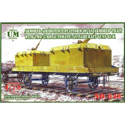 UMT 648 Plastic model kit 1:72 Armored air defense platform of an armored train