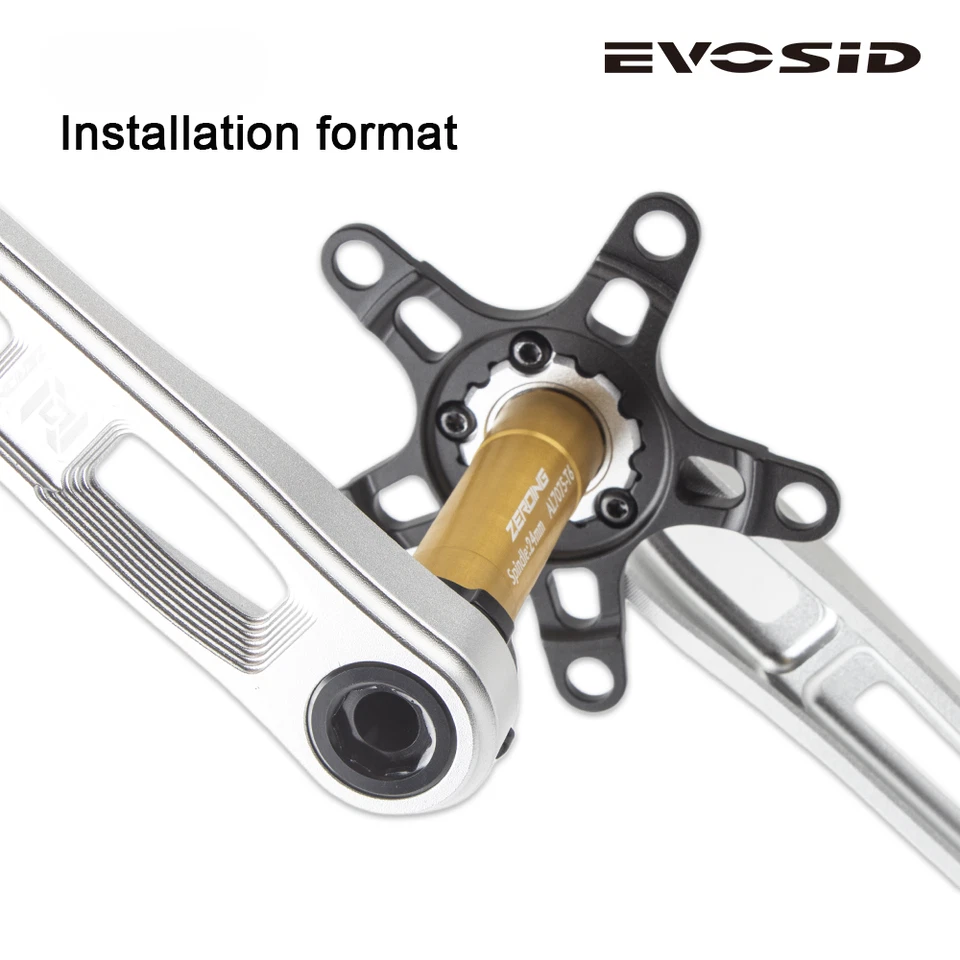 110BCD Road Folding Bike Crankset 165/170/175mm Hollow Crank Spider 5 Claw - Image 2 of 4