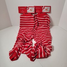 2 M Striped Dog Pajamas Red White Wondershop Christmas Halloween Pet Clothes JK