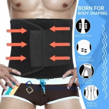 Men Waist Trimmer Belt Sweating Wrap Tummy Stomach Weight Loss Fat Burner Slim