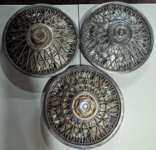 Chevy Corvette 14 Wire Spoked Wheel Cover Hubcap Chevrolet Set