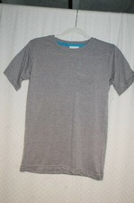 Boys HEATHER GRAY S/S ATHLETIC T-SHIRT Chest Pocket S 6-7