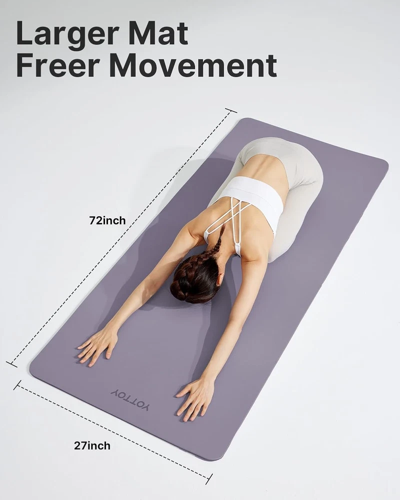 Non-Slip Hot Yoga Mat with Anti-Tear Design and Natural Rubber Material