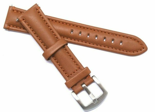 20mm Brown Genuine Leather Replacement Watch Strap Band - Swiss Wenger & Others - Picture 3 of 4