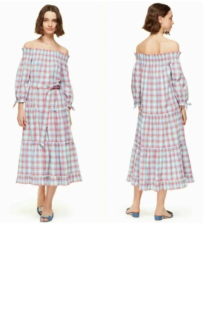 Abito a tracolla KATE SPADE Madras a quadri. Taglia: XS