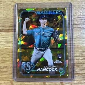 2024 Topps Chrome Sapphire Gold Refractors #39 Emerson Hancock RC Rookie /50