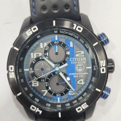 ＳS100 Citizen Eco-drive Chronograph Watch Wr100 B612-s084059 for