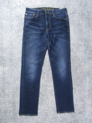 American Eagle Outfitters Jeans Mens 30x32 Slim Straight Blue Denim Pants Bottom
