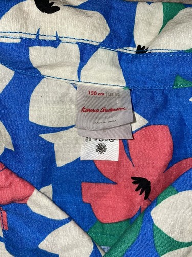 Boys Hanna Andersson Floral Tropical Button Down Short Sleeve Shirt 150 12 EUC - Picture 4 of 4