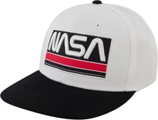 NEW White Black NASA Logo Snapback 1981 Baseball Cap Hat Adjustable  FREE SHIP