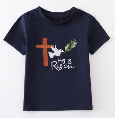 HD Toddler Boy Easter Tee Shirt ''HE IS RISEN'' Size 3 NEW