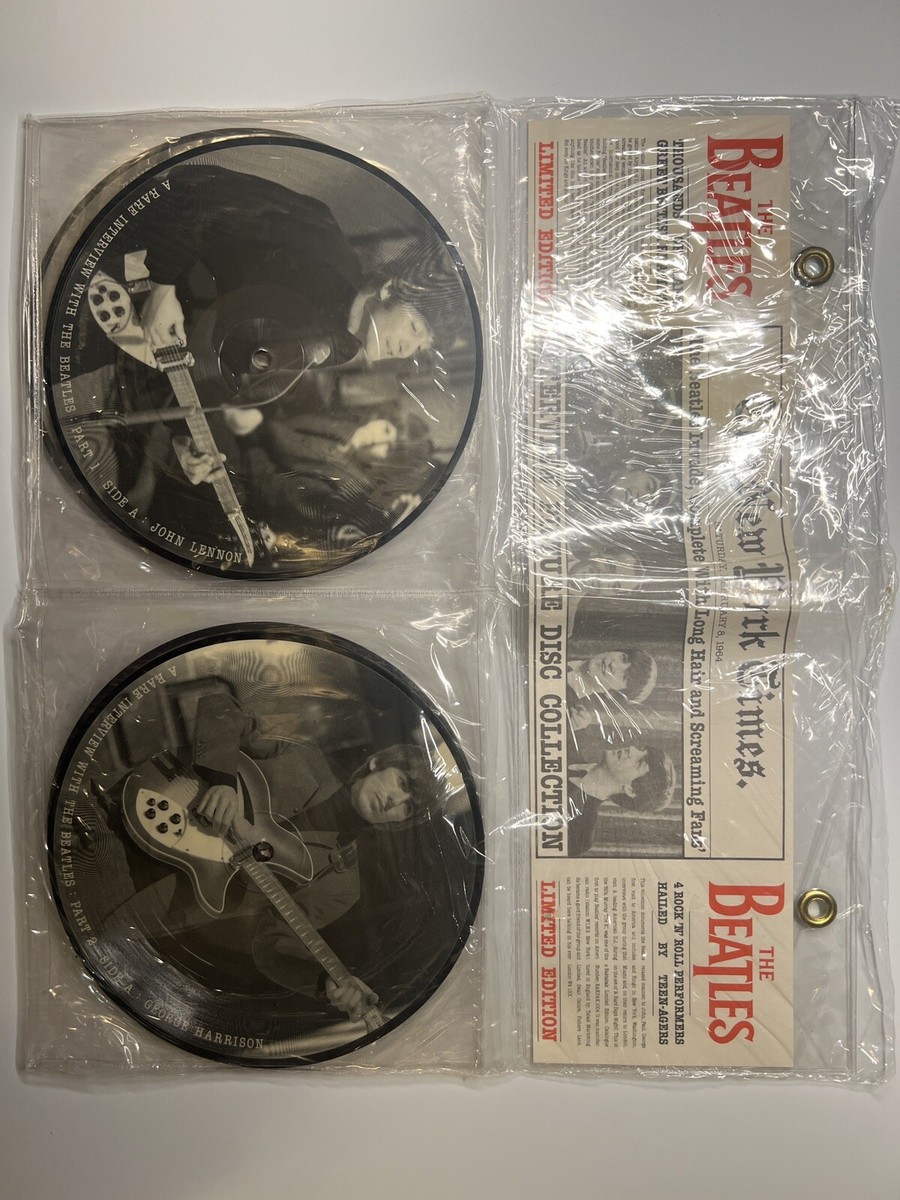 THE BEATLES: Interview 7” Vinyl Picture Disk Collection (4) New