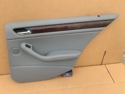 BMW E46 Grey Leather Passenger Rear Door Panel Right Card 