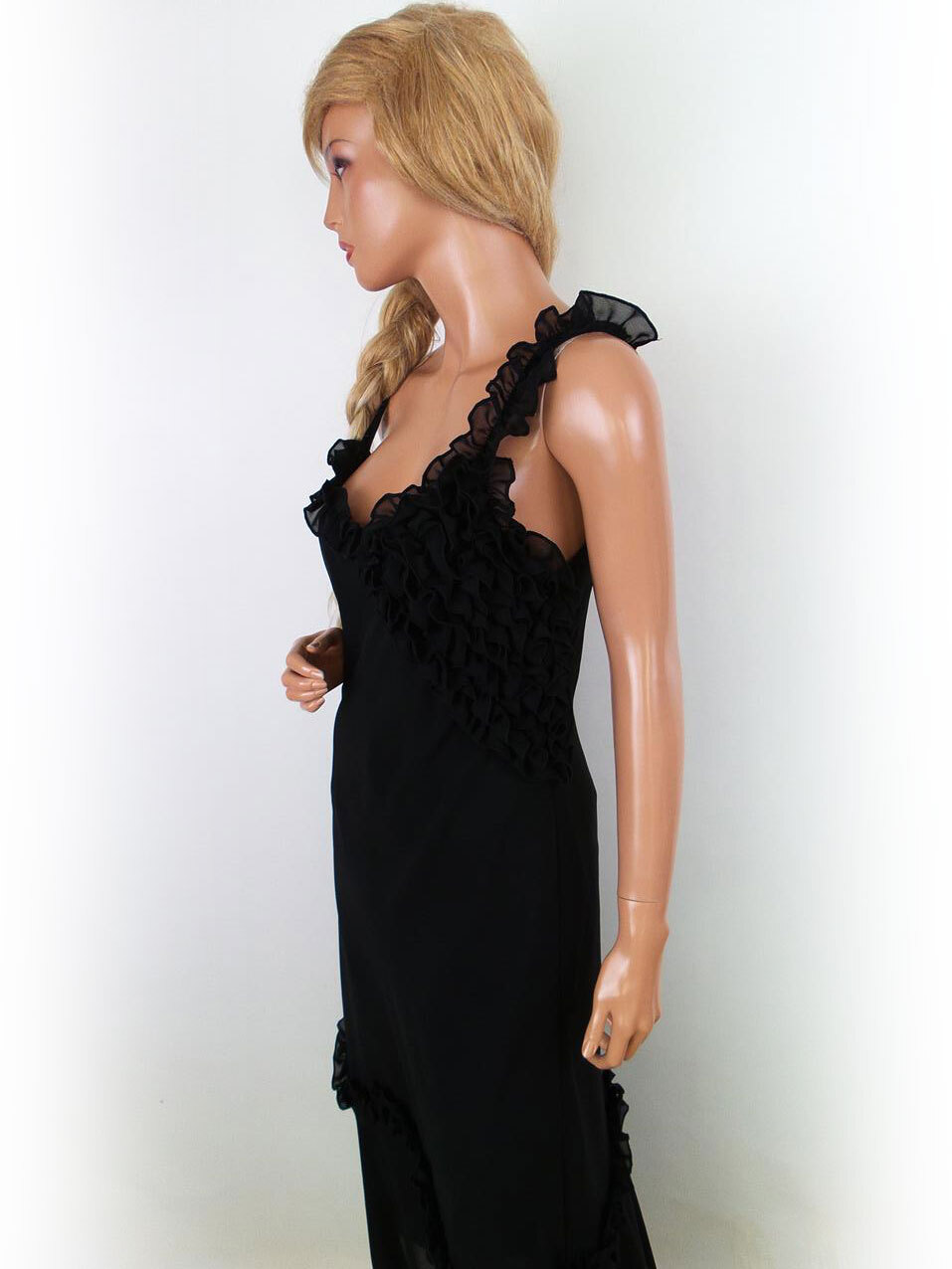 Satsuma London T. 14 (42) Noir Longue Robe de Bal Soirée Sans manches