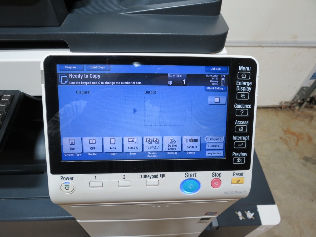 Konica Minolta Bizhub 754e - Finisher w/ Stapler/Hole Punch; Large