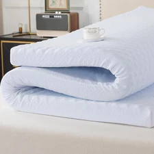 3 Inch Queen Memory Foam Mattress Topper with Soft Cover for Pressure Relief, Me