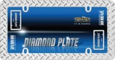 Diamond Plate Chrome License Plate Frame - CA30830
