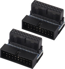 2 Pack down Right Angle USB 3.0 19-Pin Connector 90 Degree 19Pin/20Pin 3.0 USB F