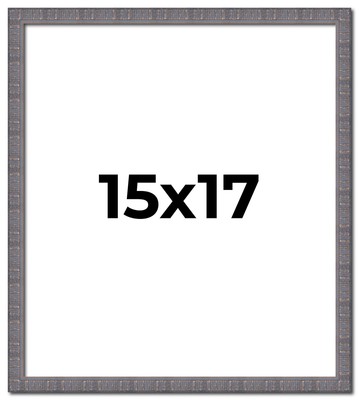 15x17 Frame Blue Kingsley Pewter Solid Wood Picture Frame Width 0.75 Inches |Int