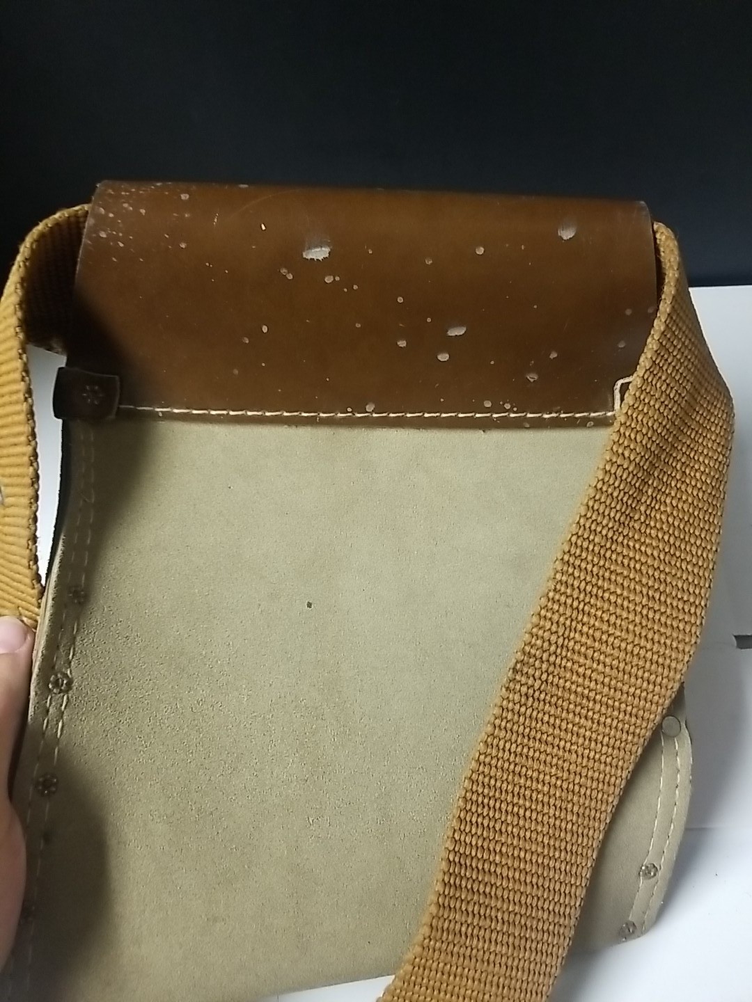 Vintage Action Leathercraft ALB 423L Nail Tool Bag 6 Slots With Web Belt