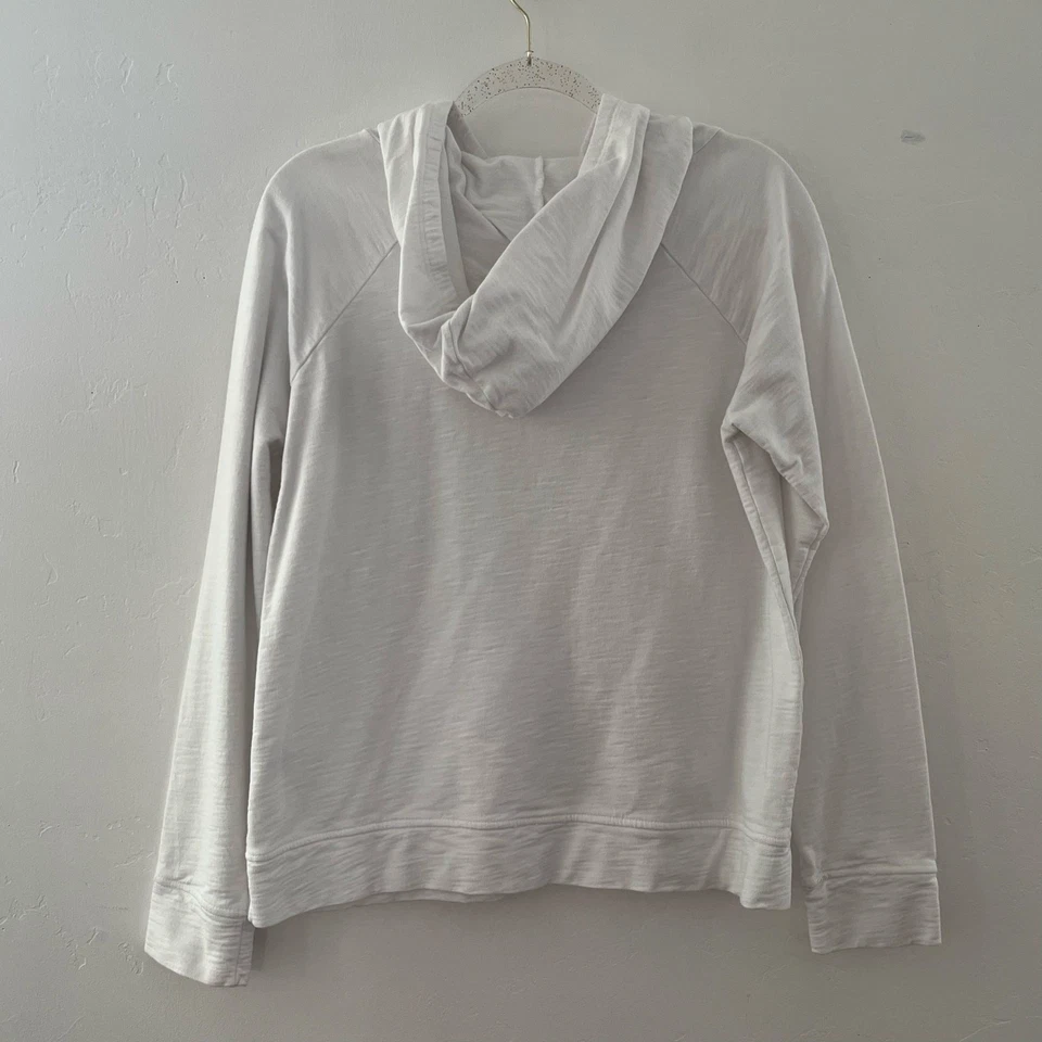 Fresh Produce Pullover Sudadera con Capucha Bolsillos Minimalista EE. UU. Blanco Talla XS Foto 2 de 4