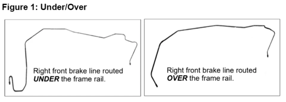 Líneas de freno delanteras para Plymouth Barracuda 1974 frenos de disco eléctricos EKT7405SS-CPP Foto 2 de 2