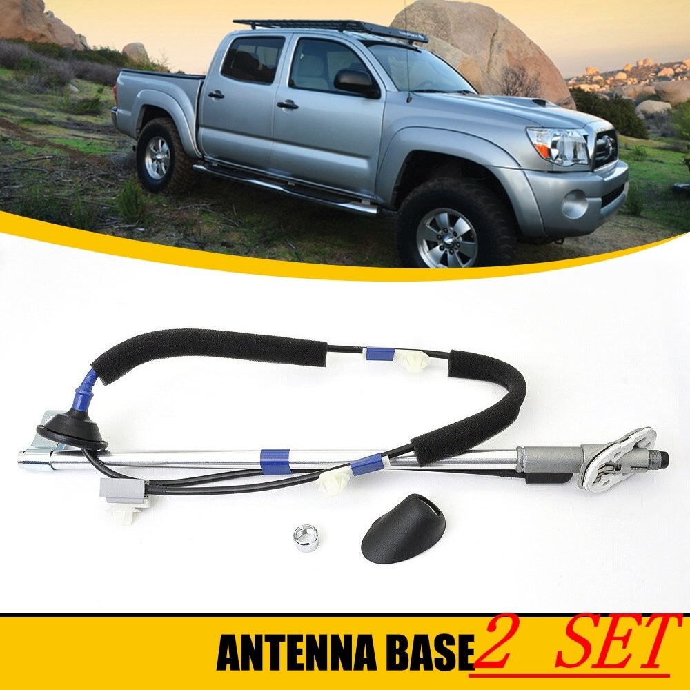 2SET Manual Assembly with Antenna Base Holder For 2005-2015 Toyota Tacoma