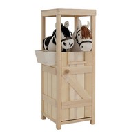 Hobby Horse Stall Holz Pferdestall Steckenpferd Halter Holzstall Kinder 2 Pferde