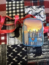  DC Comics Superman Buckle-Down Crossbody Bag with Embossed Character Logo
