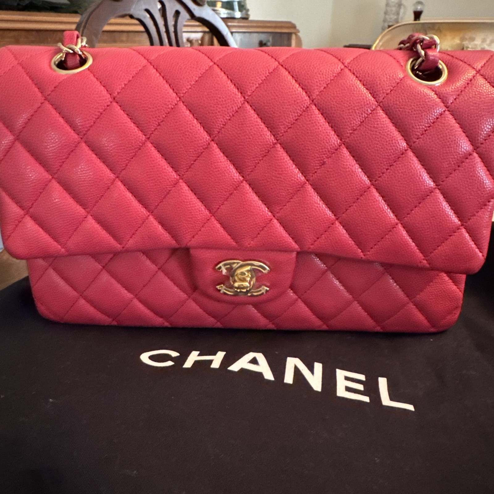 Chanel Caviar Classic medium double flap bag-image