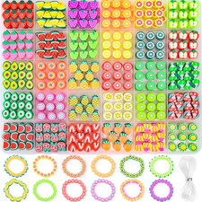 600Pcs Polymer Clay Beads Friendship Bracelet Making Kit Cute Fun Charms Beads f