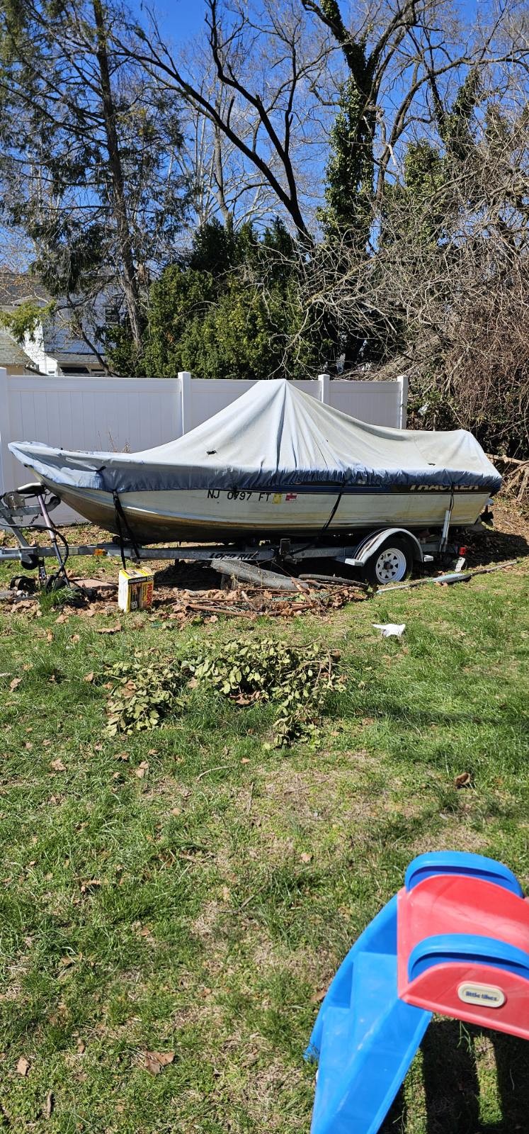 1995 bass tracker sweet 16' Powerboat w/ Trailer & Title